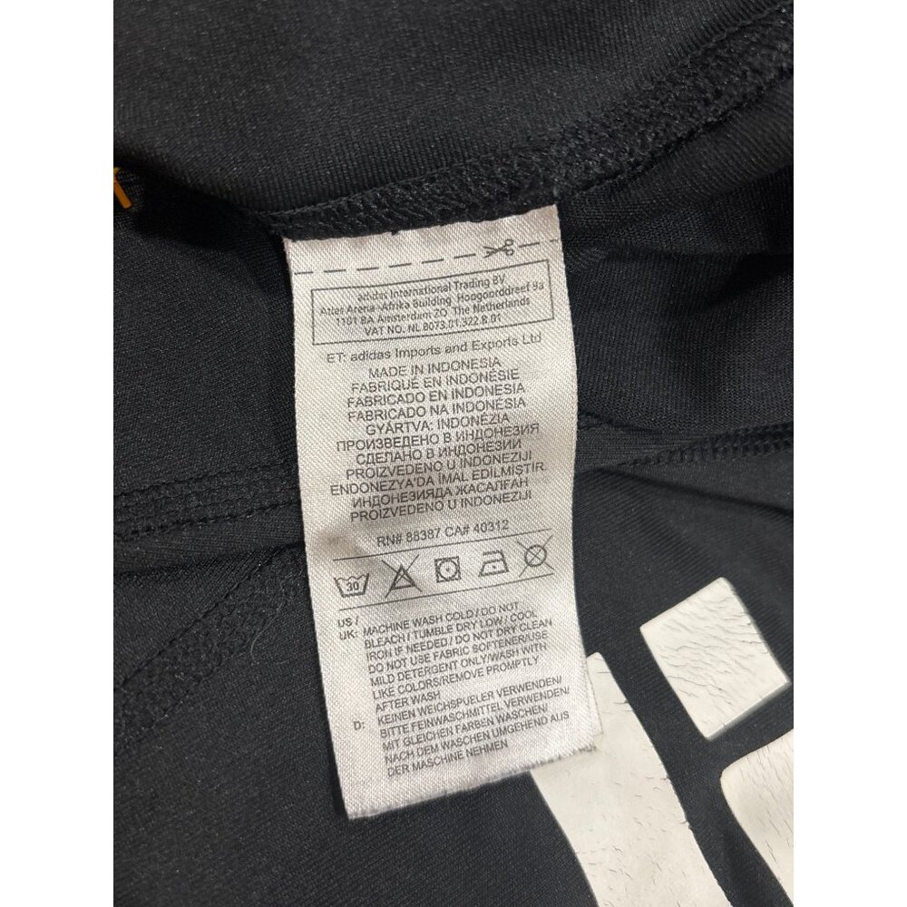 Adidas Climalite Capri Womens Leggings Black/White Logo S Stretch Activewear - Picture 5 of 10